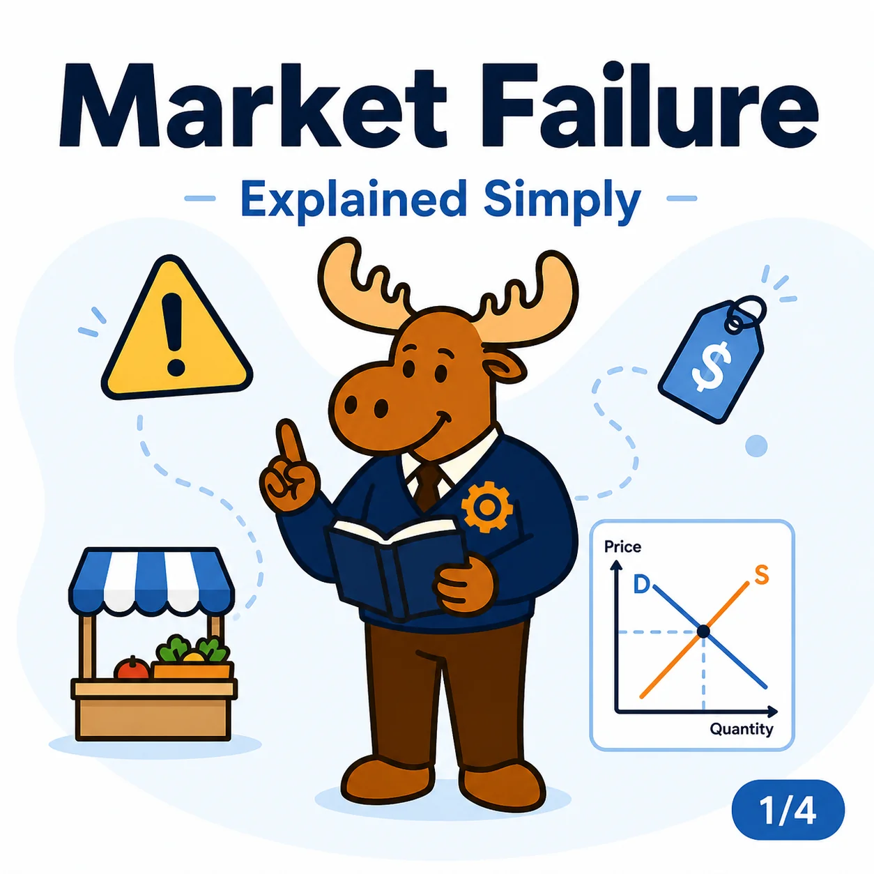 Market failure overview showing when markets allocate resources inefficiently